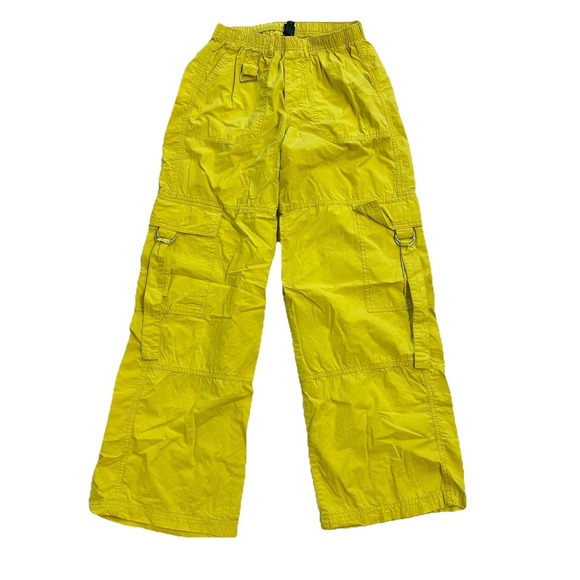 wild fable Pants - Women's/Jr‎ Size XXS Parachute Pants by Wild Fable, Yellow, Cargo Pockets Grunge